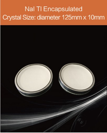 NaI Tl Scintillation Crystal, Thallium Doped Sodium Iodide Scintillation Crystal, NaI Tl Scintillator Diameter 125mm x 10mm